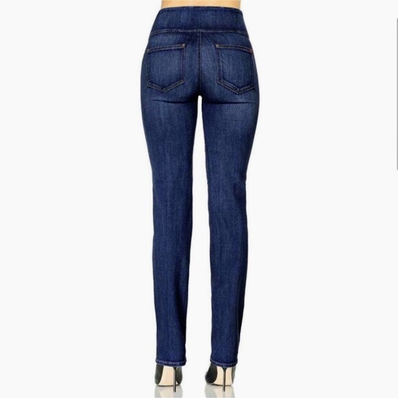 Spanx Signature Straight Jeans Shaping Stretch Waist Denim Pants High Waist 28 - Picture 2 of 12